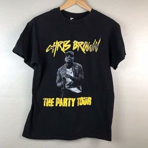 Chris Brown the party tour shirt M distressed